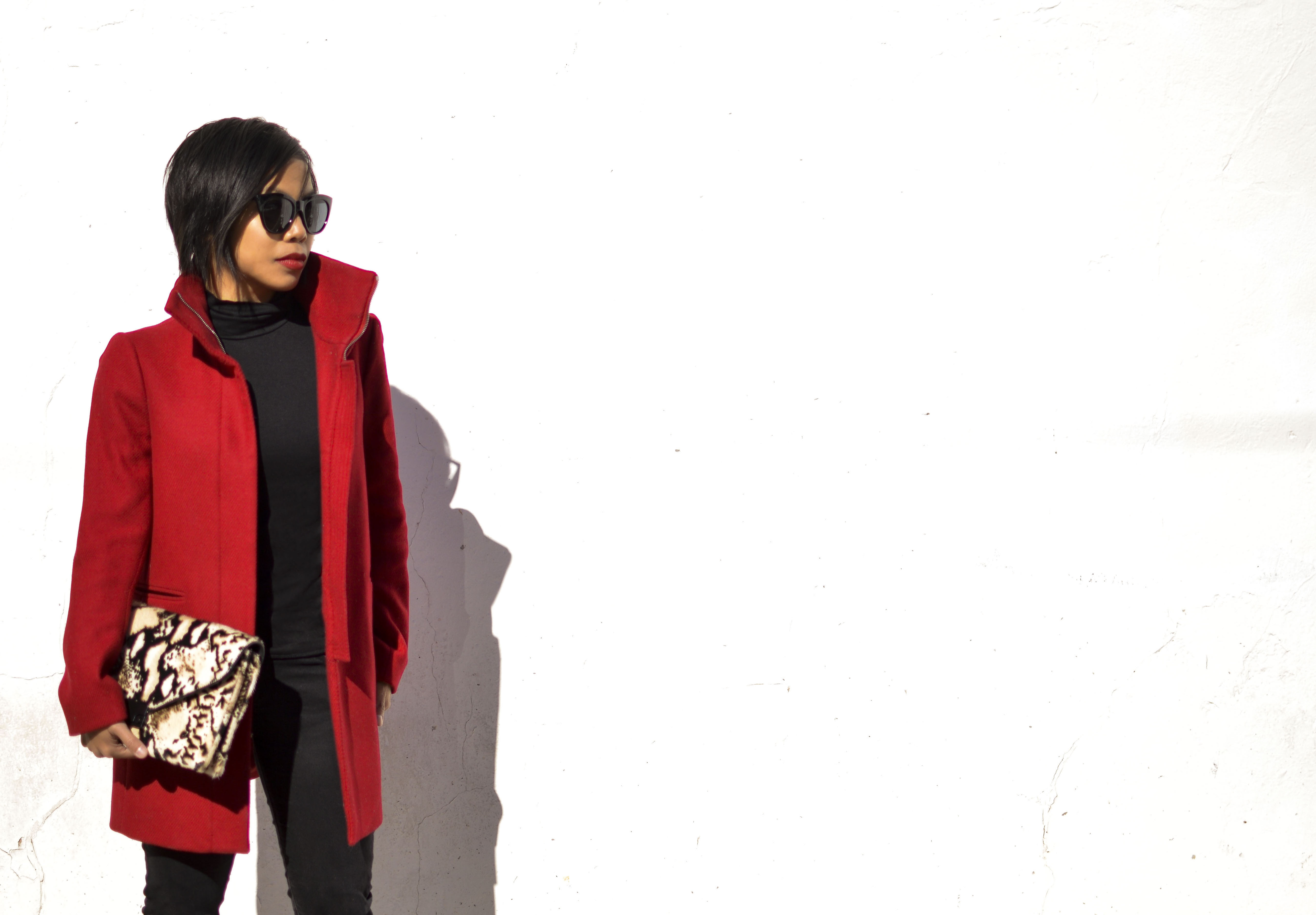 ann taylor red coat